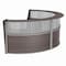 Linea Italia Reception Desk 71 in D X 46 in H, 11.9 ft W X Thermofused Laminate, Clear, Mocha ZUT317 - alternate 2